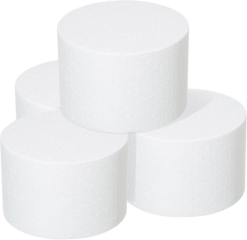 6X4 Inch Foam Dummy Cake round for Crafts 4Pcs 6 Inch round Cake Dummy Discs for gallery