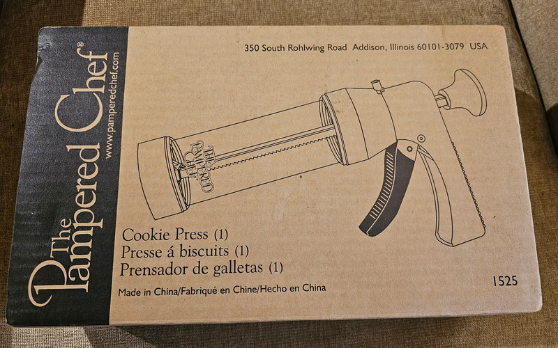 New! The Pampered Chef Cookie Press Set 15 Discs Patterns 1525 Dough Pastry