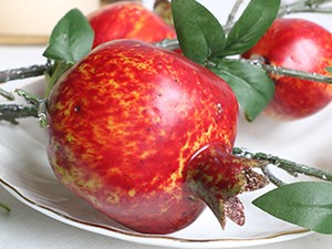 4pcs 31" Tall Red Berries Pomegranate Faux Plants Stem Fake Tree gallery