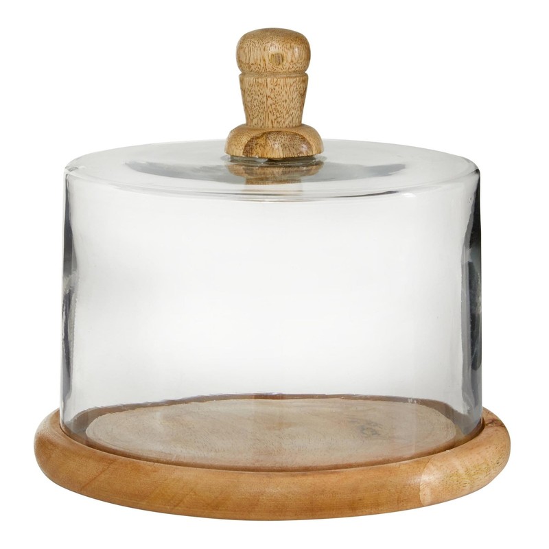 8" x 11" Brown Glass Decorative Stand W/ Glass Lid 1-Piece gallery