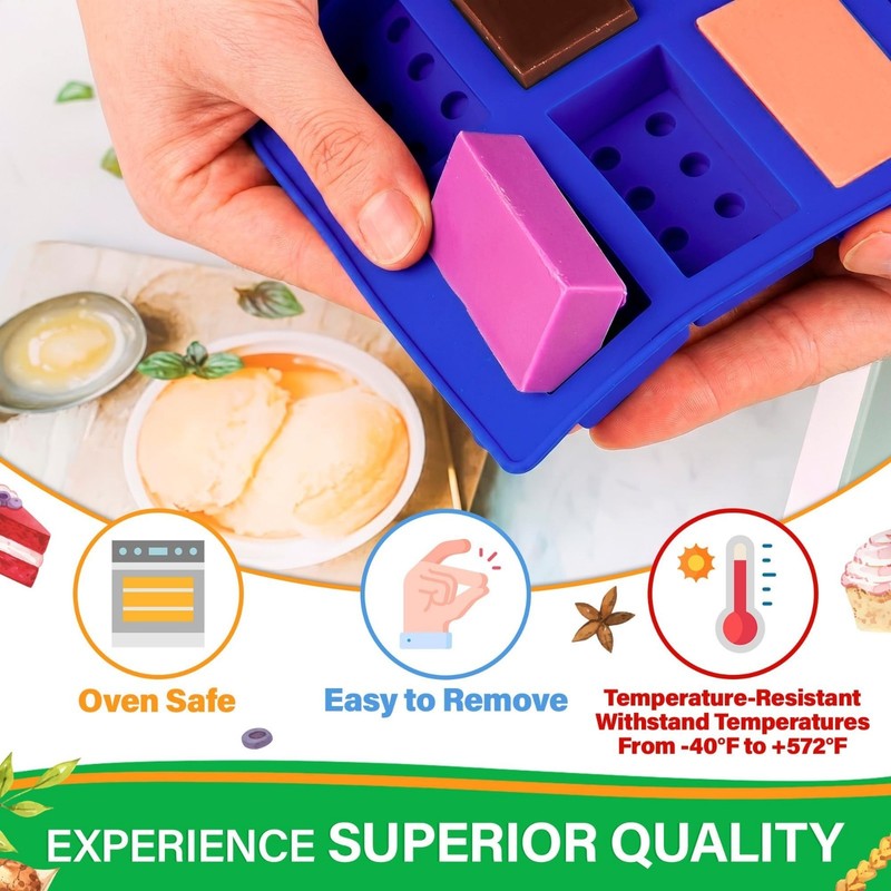 6 Pcs Silicone Molds for Chocolate, Gummy, Candy & Cake - Non-Stick, Heat-Resist gallery
