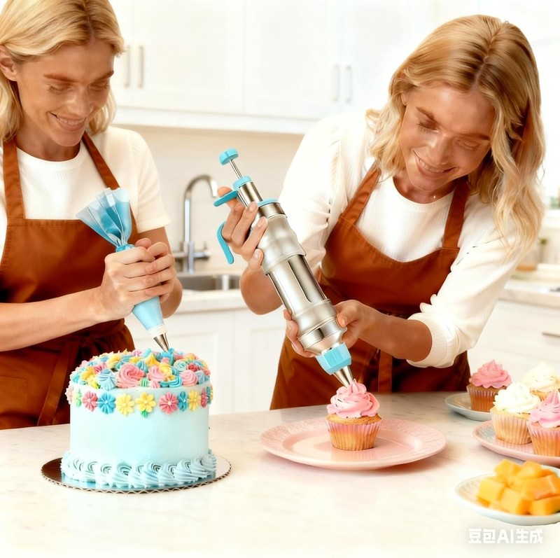 208 PCS Cake Decorating Kit,Baking Supplies with Dessert Decorating Syringe Set, gallery