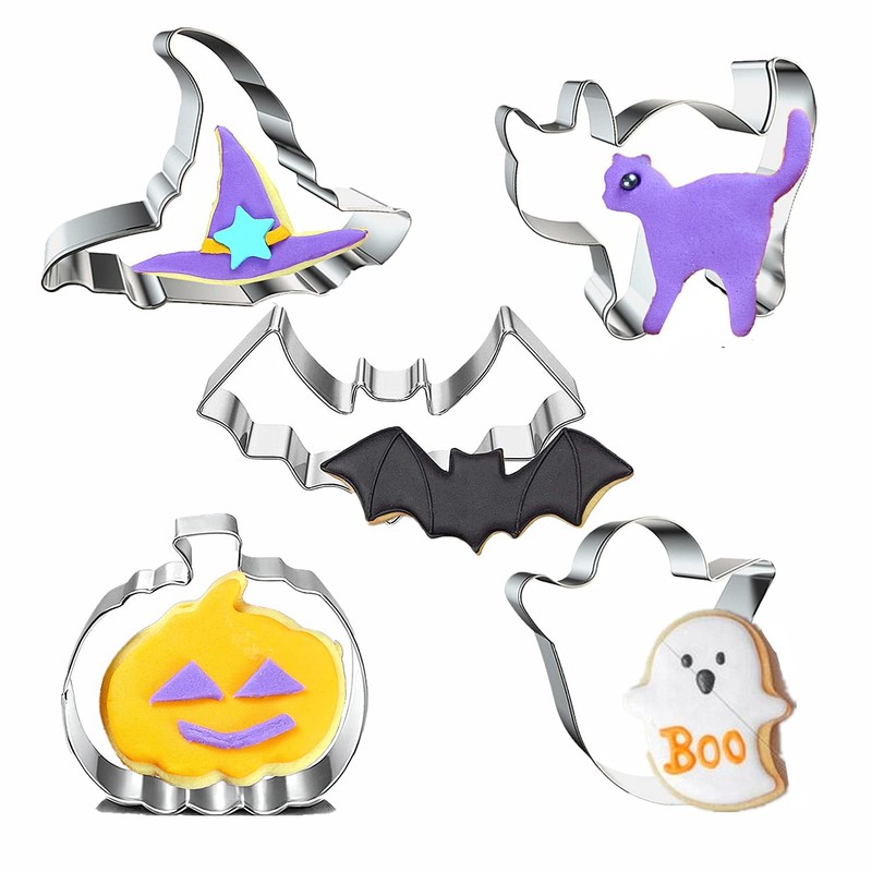 Halloween Cookie Cutters Set Stainless Steel Baking Cutter Molds Holiday Decor