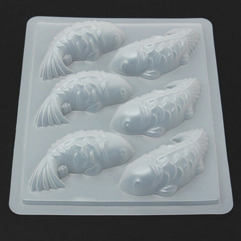 3D Koi Fish Plastic Cake Chocolate Mould Handmade Sugarcraft DIY Mold Tool