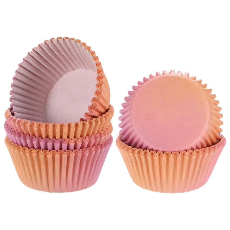 100-Pack Cupcake Liners, Cupcake Wrappers for Party[Pink-red Gradient]