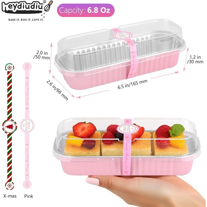 Mini Cake Molds Clear Lids Forks Spoons Stickers Gift Bags Baking New gallery