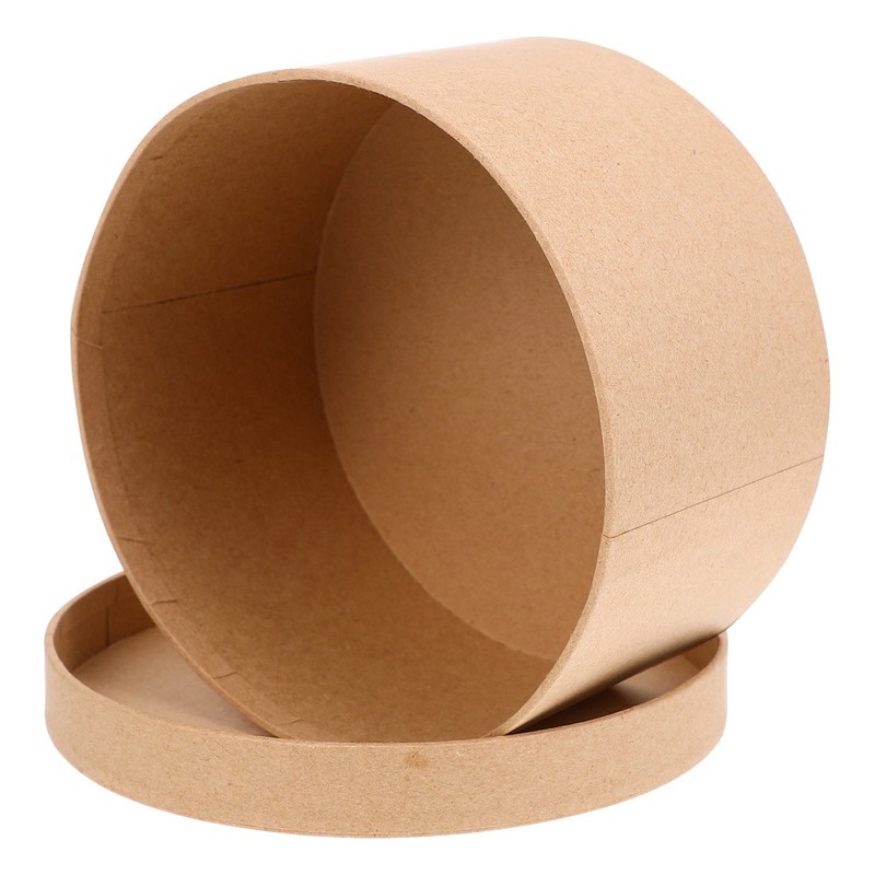 1 Set Round Kraft Paper Box Cookie Paper Container Cake Container Cupcake Box gallery