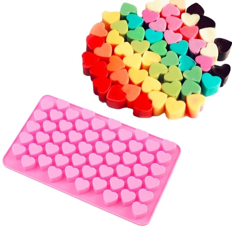 New 55 Small Heart Shaped Silicone Cake Mold Heart Chocolate Pastry Molds Baking gallery