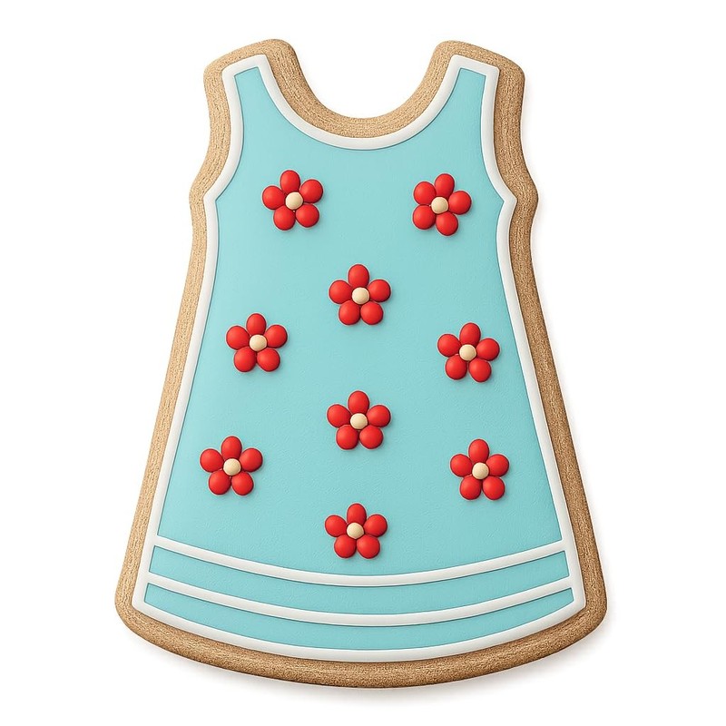 Shift Dress Cookie Cutter & Stamp, Fondant & Clay Cutter - 3x4" gallery