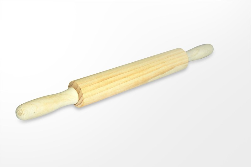 Classic 16.14" Natural Wood Rolling Pin for Pizza, Pie, Cookie Dough & More gallery