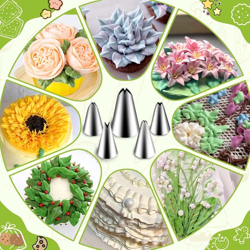 Complete Leaf Piping Tips Set - Effortless Cake & Cookie Decorating Essentials gallery