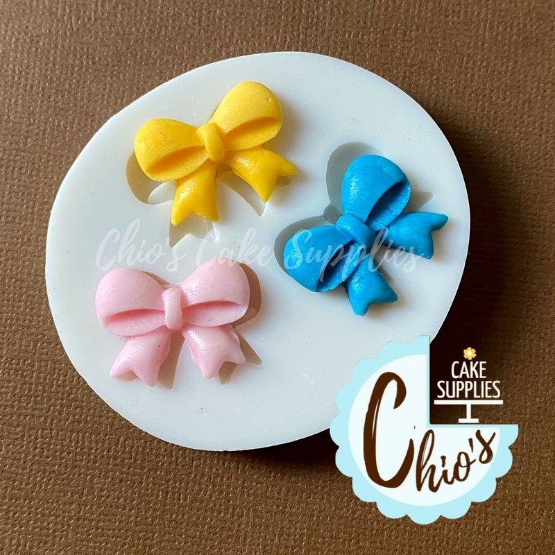 Bows Silicone Mold, 3 cavities. gallery