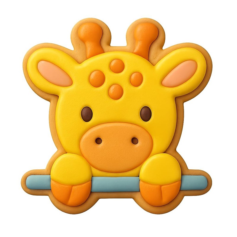 Peeking Giraffe Cookie Cutter & Stamp - 4x3.7 Fun Kitchen Baking gallery