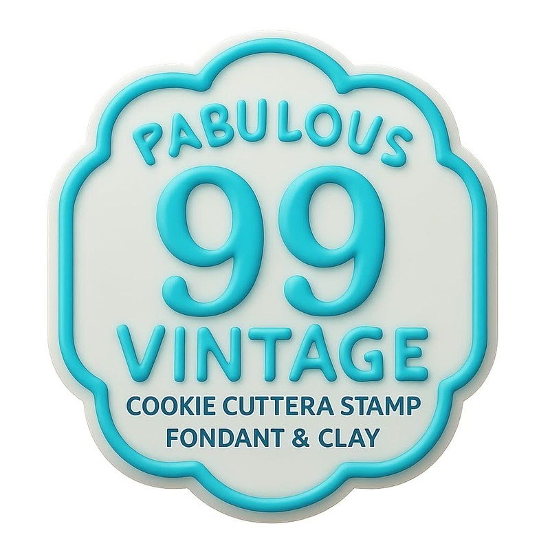 Fabulous 99 Vintage Cookie Cutter & Stamp, Fondant & Clay - 4x4" gallery