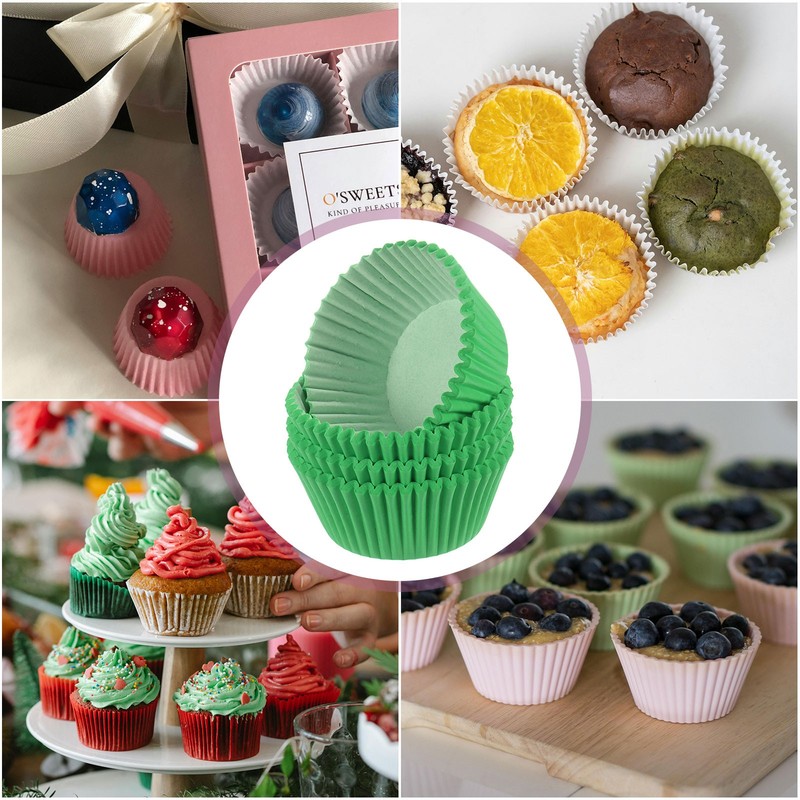 200 Packs Green Cupcake Baking Paper gallery