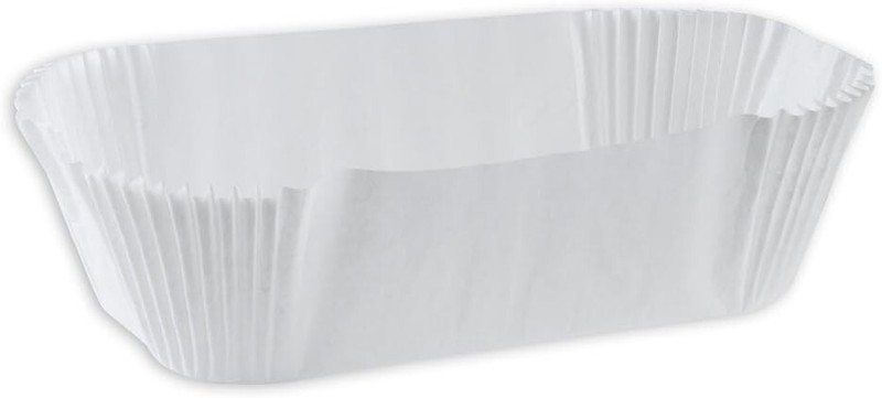 6OB(50PCS), 7x3x2-Inch White Oblong eclair Paper Baking Cups