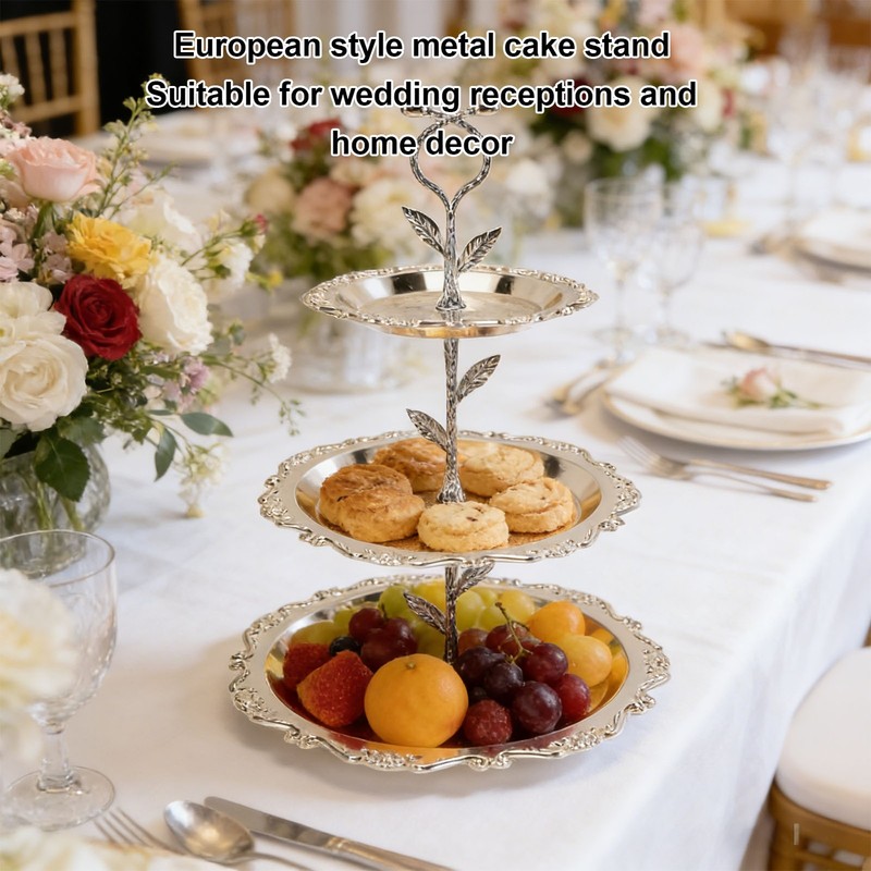 3 Tier Elegant European Style Dessert Cupcake Stand For Wedding Party V1 gallery