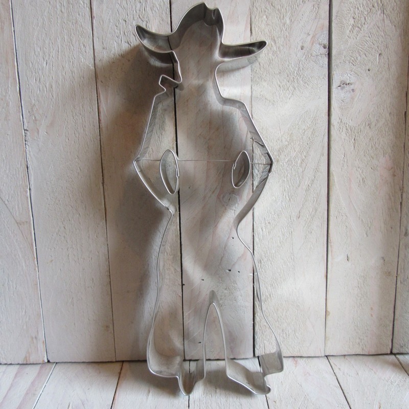 Large Aluminum Cookie Cutter Western Cowboy 9.5" Hat Chaps Boots gallery
