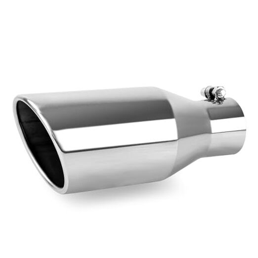 3″ Inlet Exhaust Tip, Inlet:3″,Outlet:5″, Length:12″ Stainless Steel Polishing