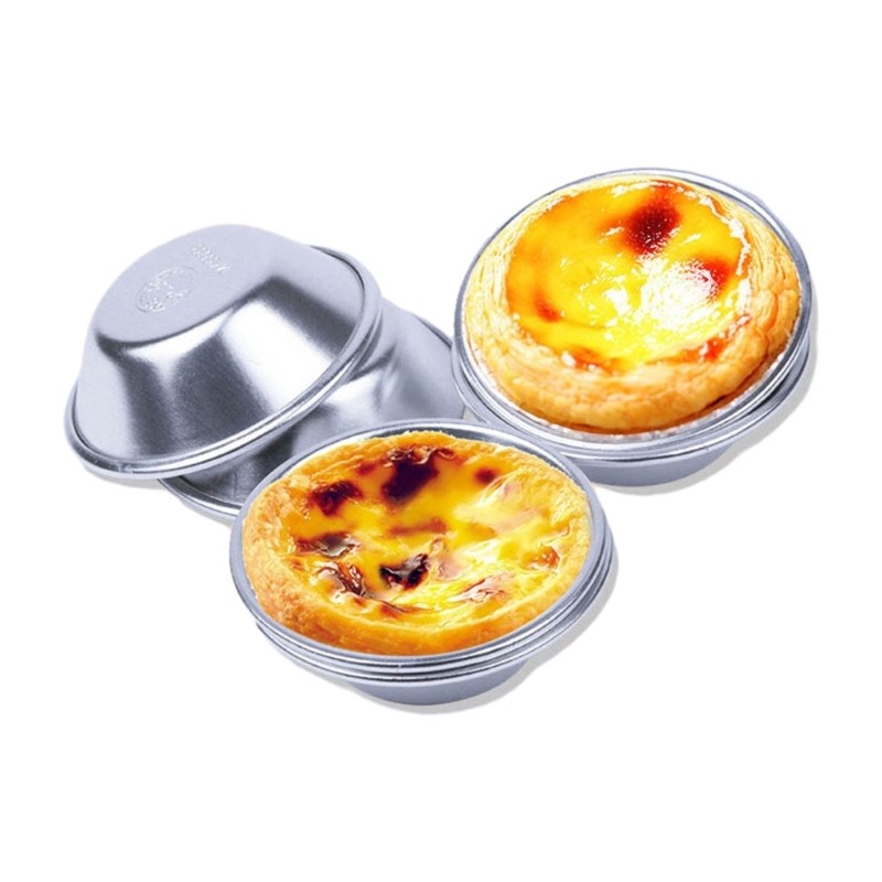 10 PCS Tart Pans Mini Molds Pastry Mold Aluminum Alloy Material Eggs Tart Molds gallery