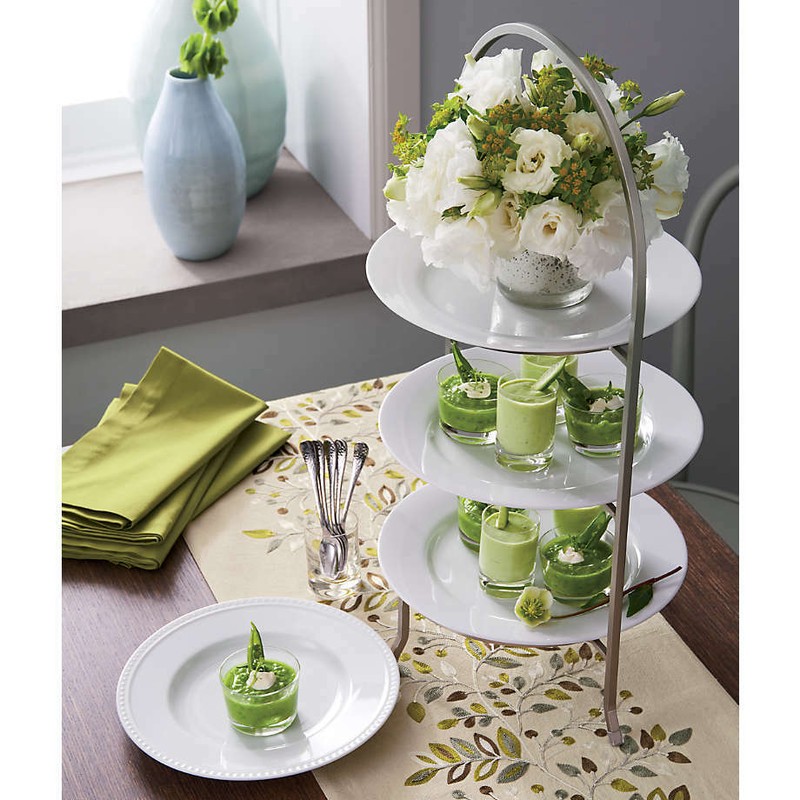 3 Tier Graphite Serving Plate Stand Frame High Tea Desserts Pizza Stand gallery