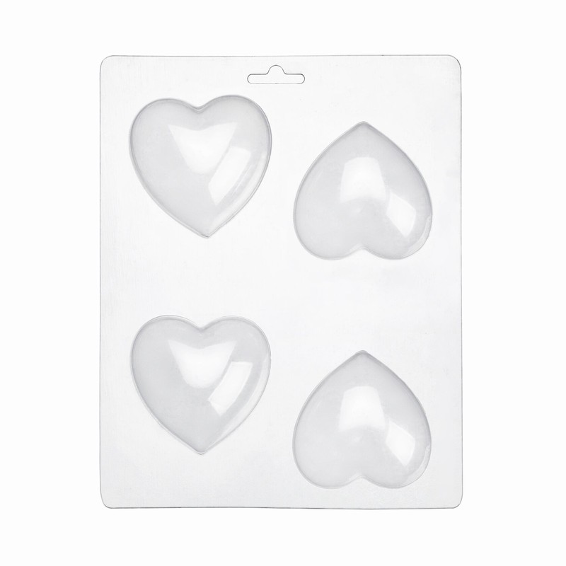 Mold for chocolate "Convex hearts Medium 6cm." plastic mold for confectioners gallery