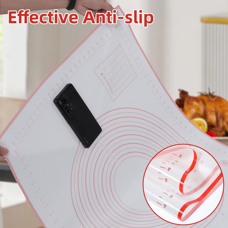 Large Silicone Baking Mat 32 x 24" Red Pastry 32"L x 24"W, gallery