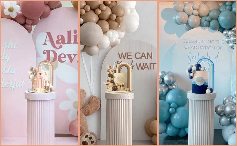 28PCS Rainbow Cake Toppers Colorful Balls Cake Decorations for Wedding Baby gallery