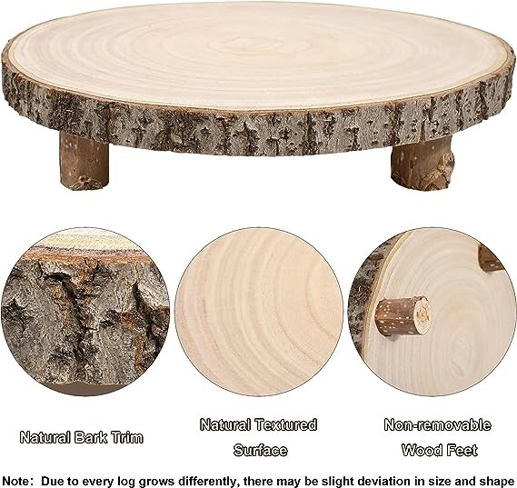 Soporte de madera para pastel con juego de corte de pastel, soportes de madera. gallery