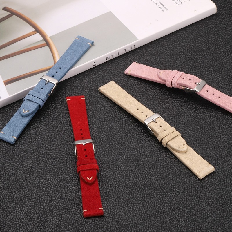 Suede Watch Strap for Quick Release 14mm Coffee gallery