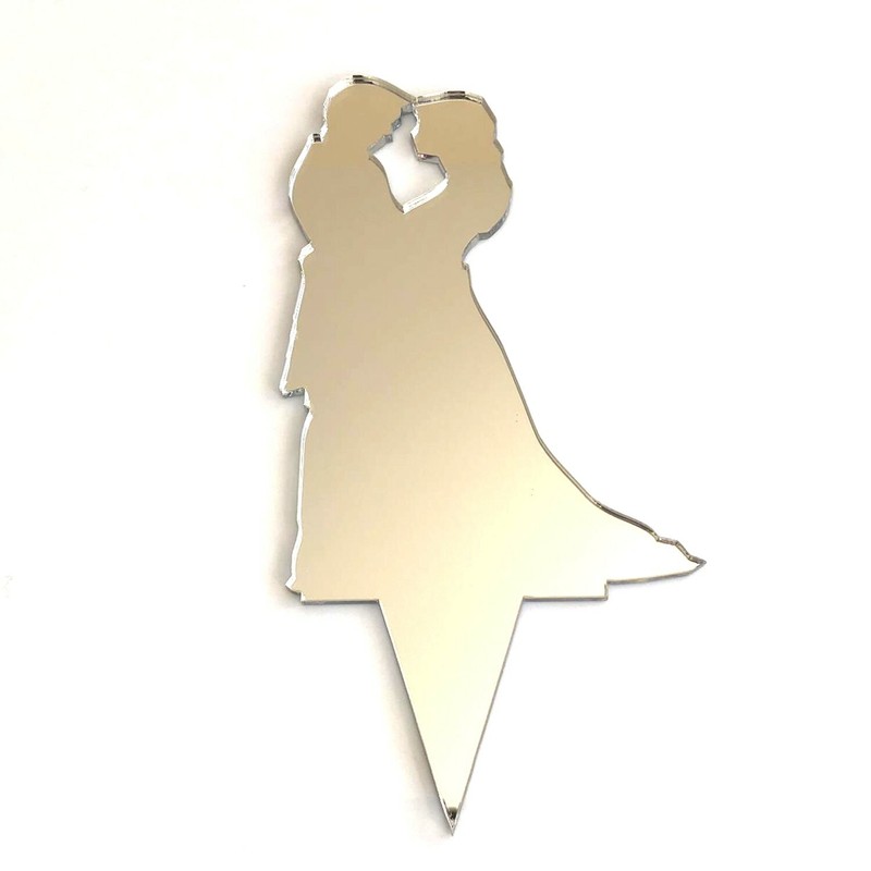 Bride & Groom Cake & Cupcake Toppers, Many Colours & Sizes Plain or Engraved gallery