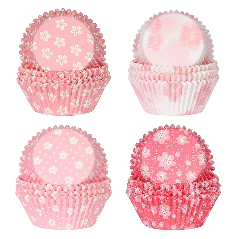 Standard Cupcake Liners 400 Count Floral Paper Baking Cups Disposable Cupcake…