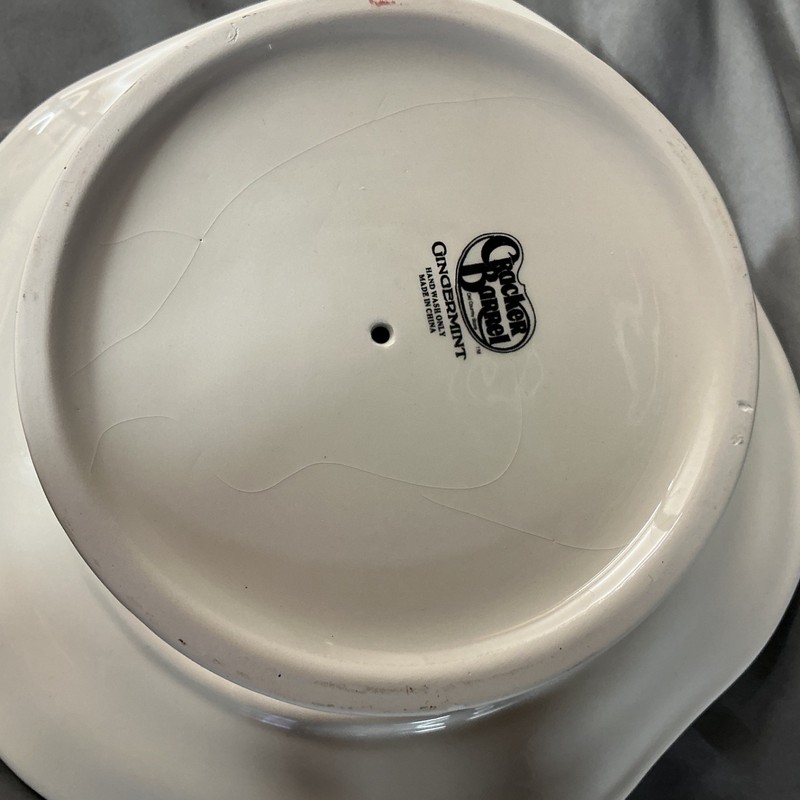 Cracker Barrel Gingermint Peppermint Swirl Cake Stand gallery