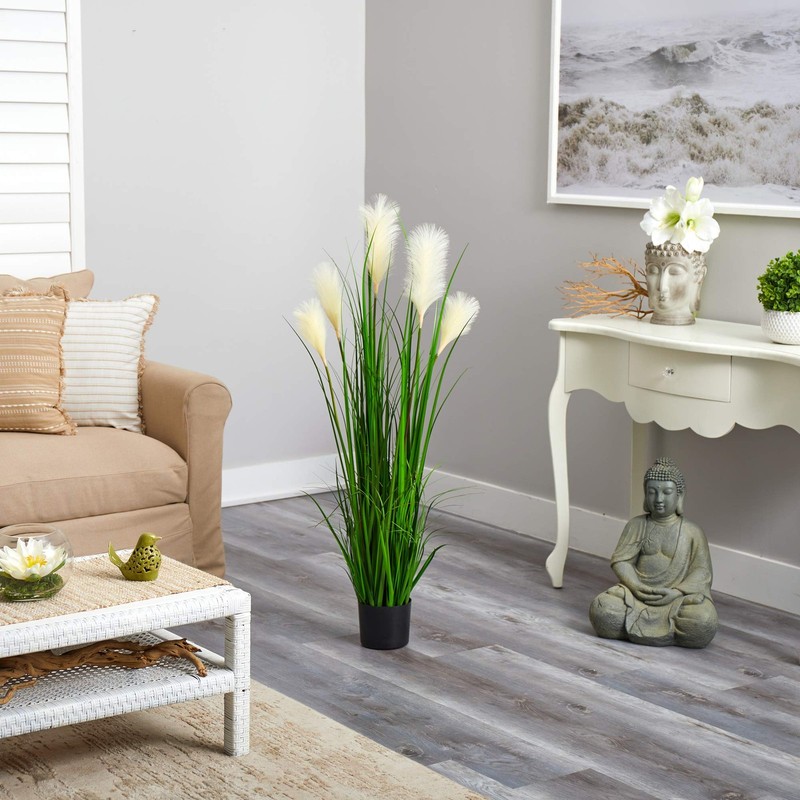 Nearly Natural 4ft Plume Grass Artificial Plant gallery