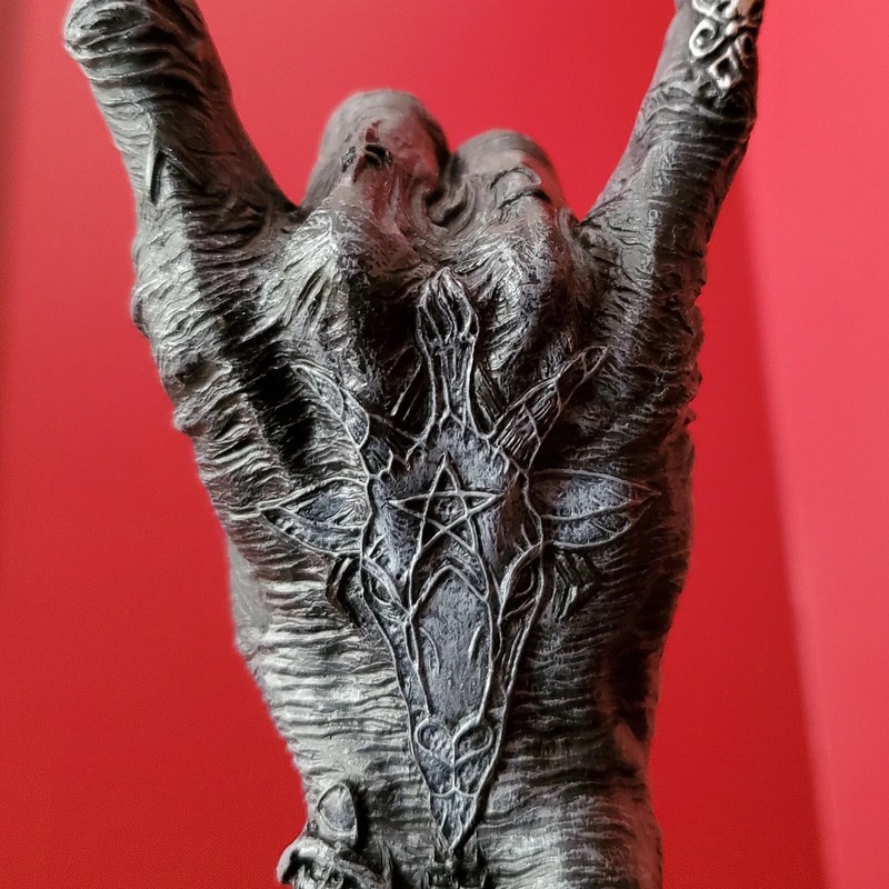 7 in Baphomet hand Resin, plaster, beeswax candle, soap mold 0-1 gallery