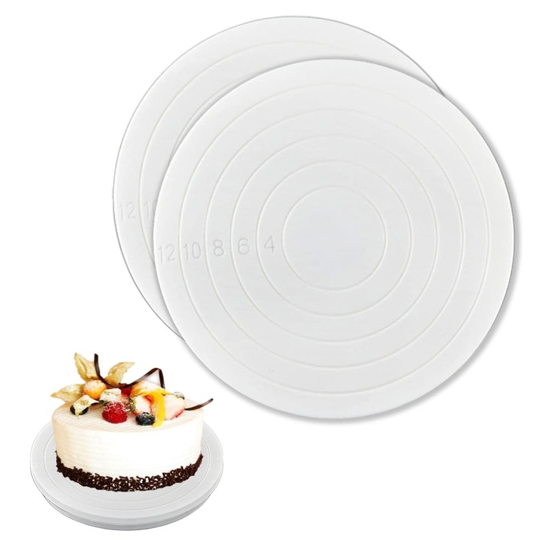 Rotating Cake Turntable 5.5 Inch Mini Base Stand Swivel White 2 PCS