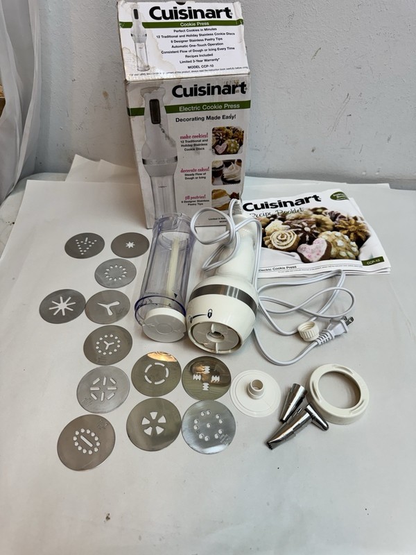 Cuisinart CCP-10 Electric Cookie Press Comes w/ 12 Discs & 8 Decorating Tips gallery