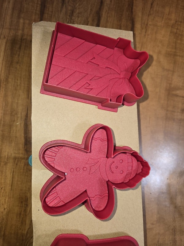 Christmas Cookie Cutters 8 Pieces Candy Cane Snowflake Tree Snowman Present gallery