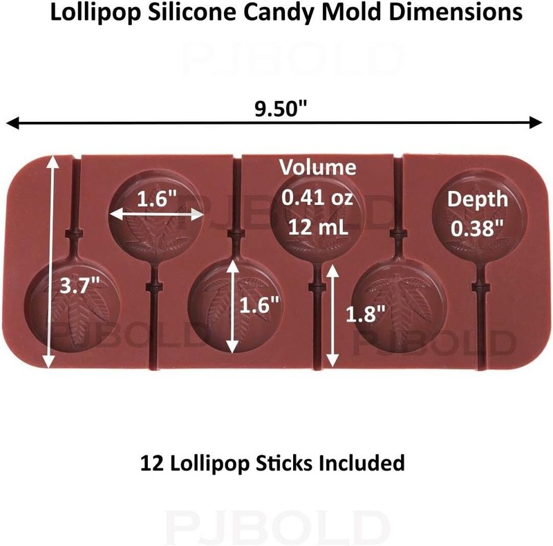 BPA Free Silicone Marijuana Leaf Lollipop Mold Tray – Create Unique Edible Art gallery