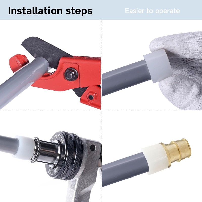 Zuver Pex Tube Expansion Tool Kit - Manual Expander 4 Heads - Meets Astm F1960 gallery
