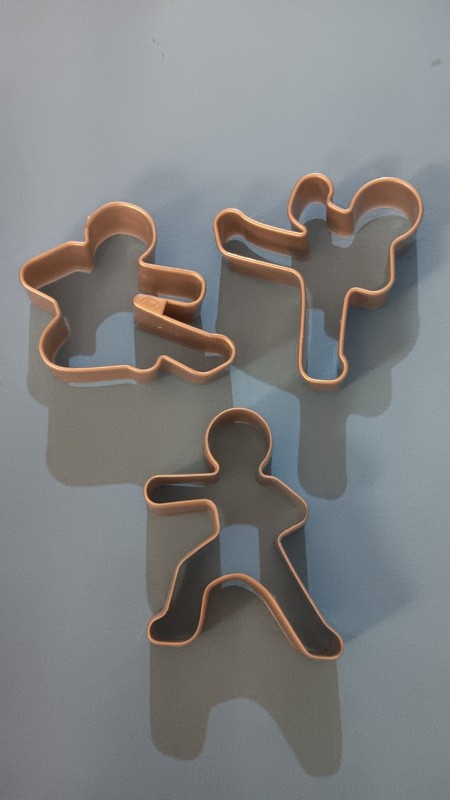 Set of 3 Martial Arts 4″ Cookie Cutter Ninja Karate Kung Fu Tae Kwon Do Action