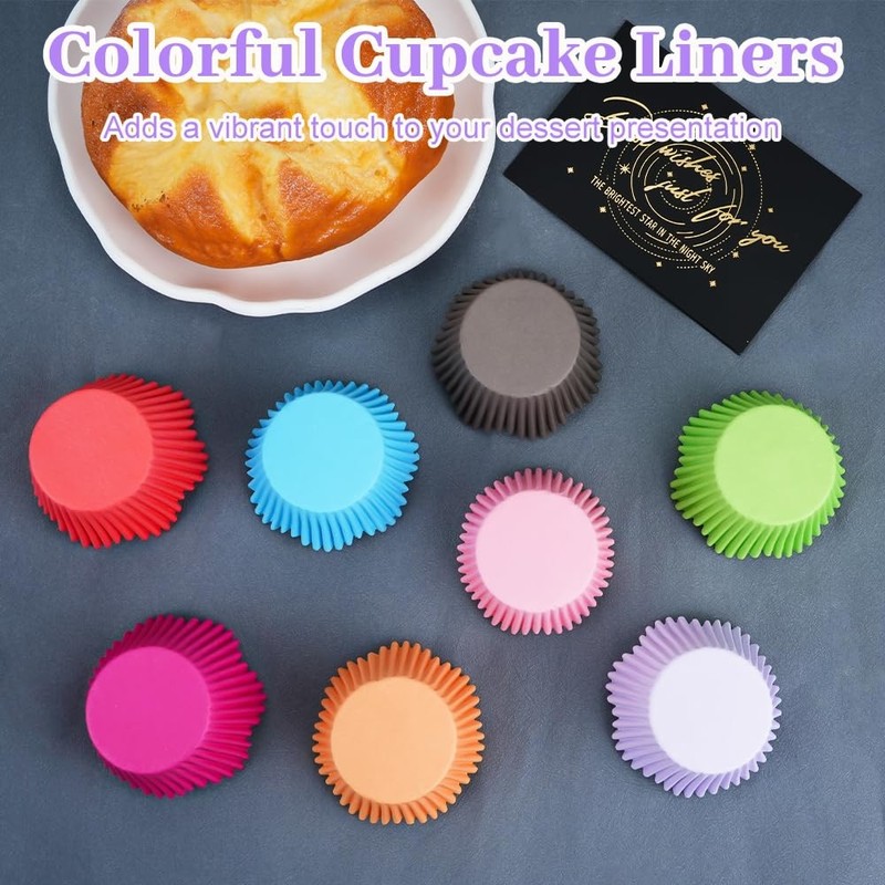 600 Pcs Flower Petal Cupcake Liners Floral Shaped Cupcake Wrappers for Muffin... gallery