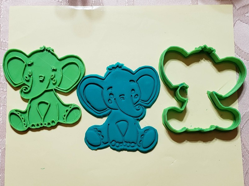 Baby Elephant Cookie Cutter/Fondant Cutter/Playdoh Cutter