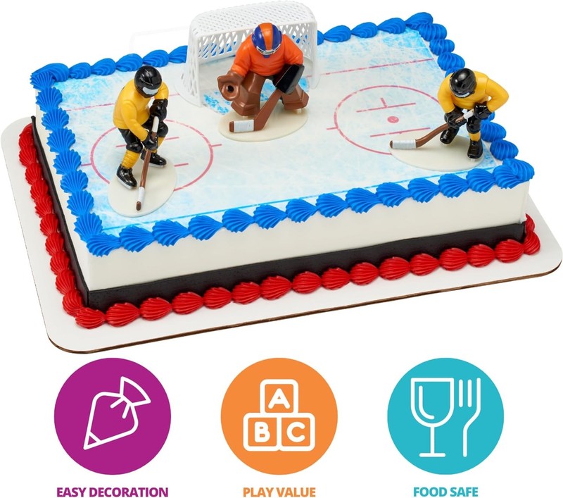 Hockey FaceOff DecoSet Cake Decoration gallery