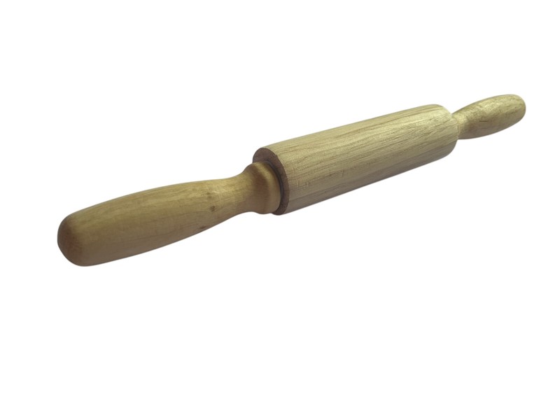 New Traditional Wooden Multi-shaded Rolling Pin Turns Play Kitchen gallery