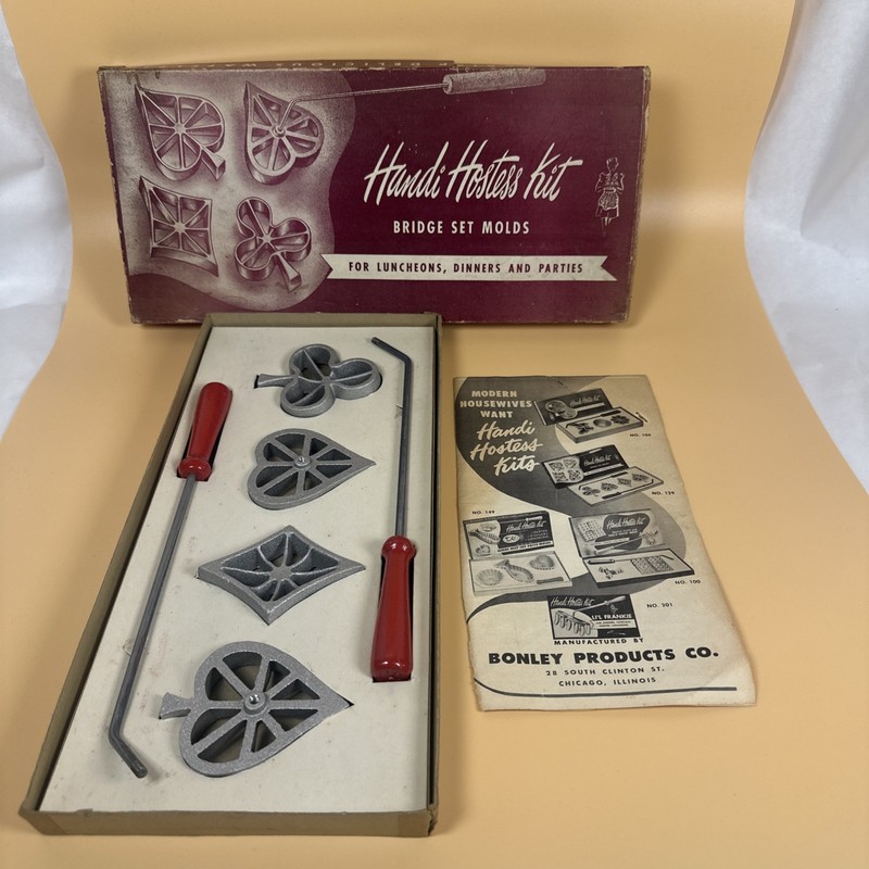 Handi Hostess Kit Bridge Set Molds For Luncheons Dinners and Parties Bonley