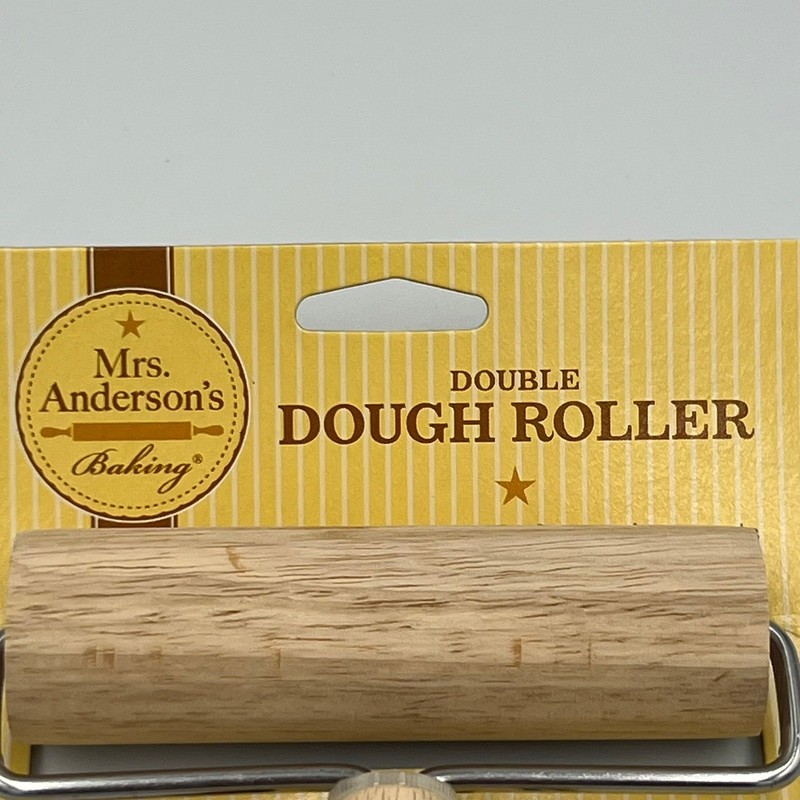 Mrs. Anderson's Baking Double Dough Roller Wood Pastry Roller 43679 New gallery