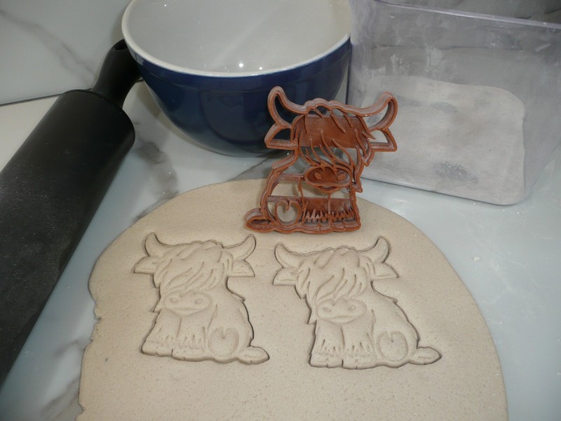 HIGHLAND COW LONG HAIR ANIMAL SET OF 2 COOKIE CUTTERS MADE IN USA PR1951 gallery