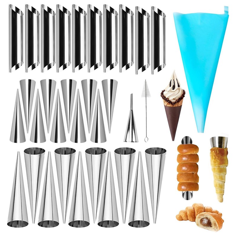 Cream Horn Moulds Stainless Steel Cannoli Form Tubes Cream Roll