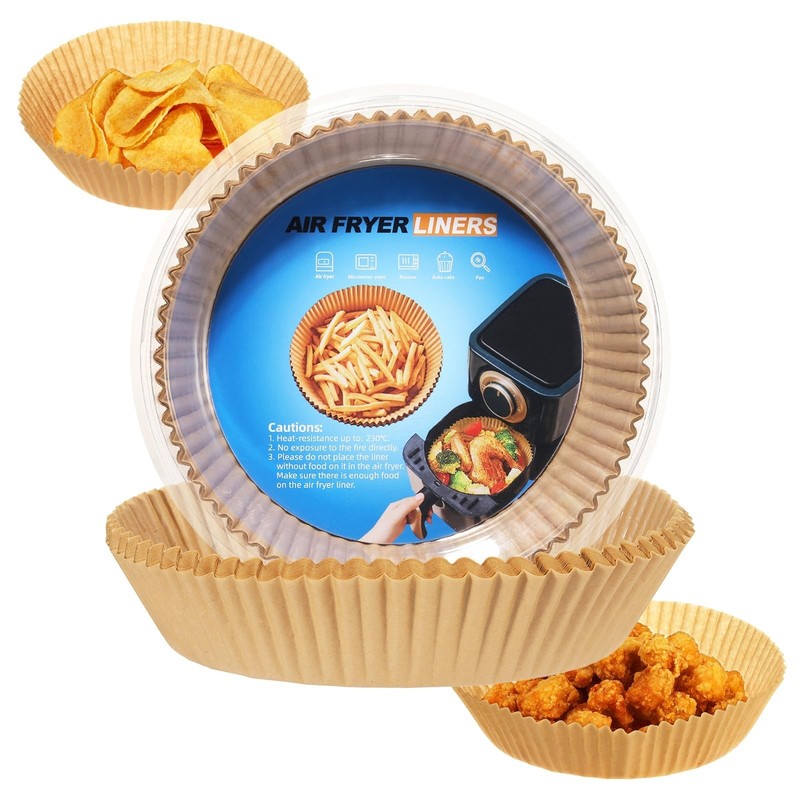 Air Fryer Liners Disposable 6.5 IN,200PCS Round Non-Stick Parchment Paper Par…